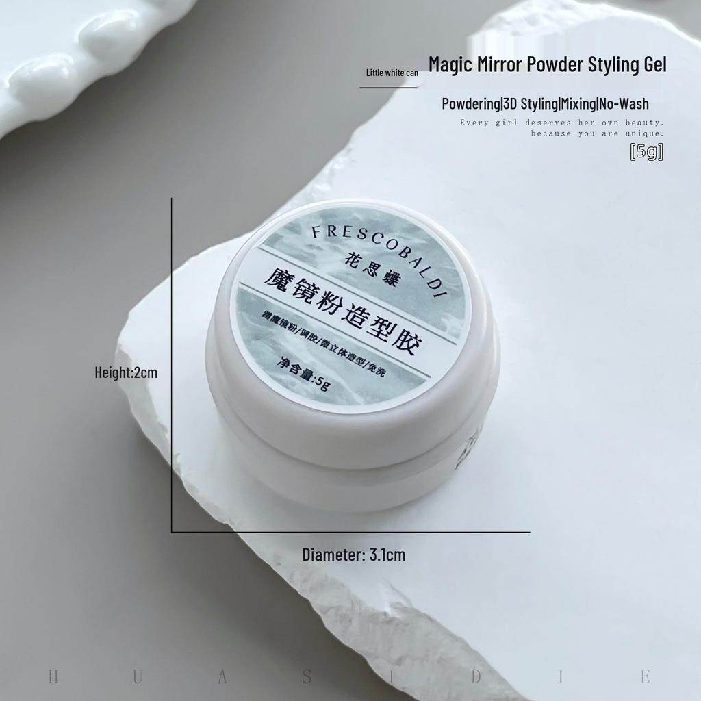 Butterfly 5G Magic Mirror Powder - No-Wash 3D Shaping Gel for Nail Art