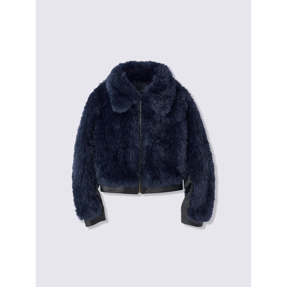 Gu By Uniqlo Fluffy Combination Blouson