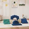 7-teiliges weiches Spielset für Kinder mit abnehmbarem Bezug, Baby Indoor Kletter- und Krabbel-Schaumstoffspielzeug für Kleinkinder, Dunkelblau