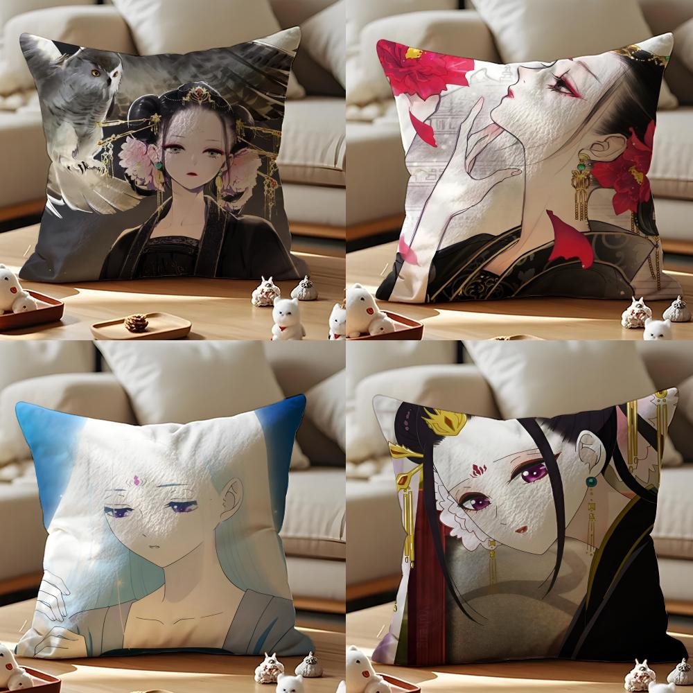Cushion Cover Anti-dustmite Pillowcase Invisible Zipper Silky Short Plush Sofa Cushion Cover D-DsquaredS Kids