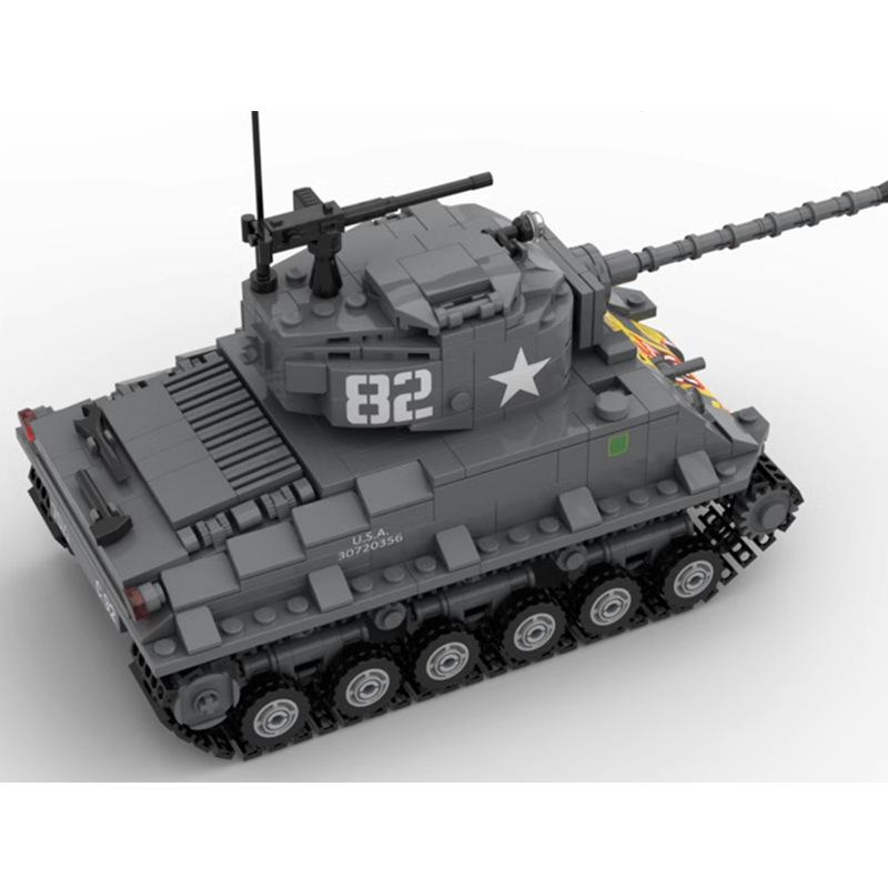 MOC-140960 M4 Sherman Tank Model Building Blocks Children’s Toy Set