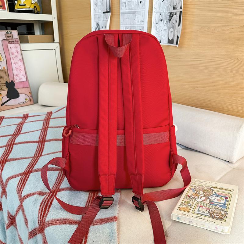 Plecak studencki w jednolitym kolorze dla kobiet o dużej pojemności