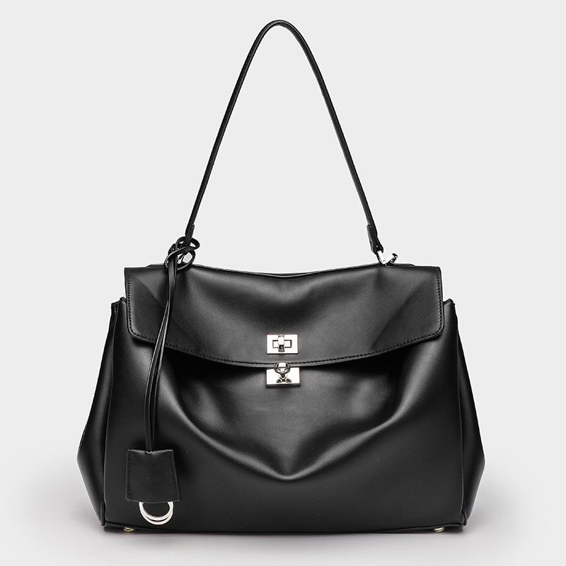 

Caheno Retro Versatile Crocodile Pattern Large Capacity Kelly Commuter Crossbody Handbag - Light Luxury Texture Small 28*19*10