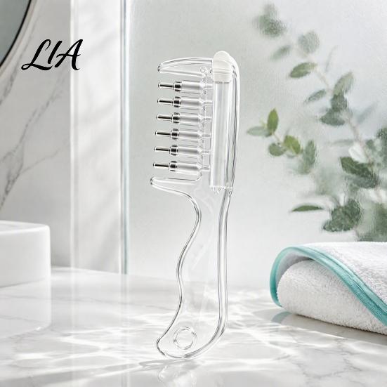 Portable Hair Essence Comb Refillable Oil Applicator Comb, Scalp Massaging Minoxidil Precision Treatment Brush Leak Proof Dispenser for Growth Massage