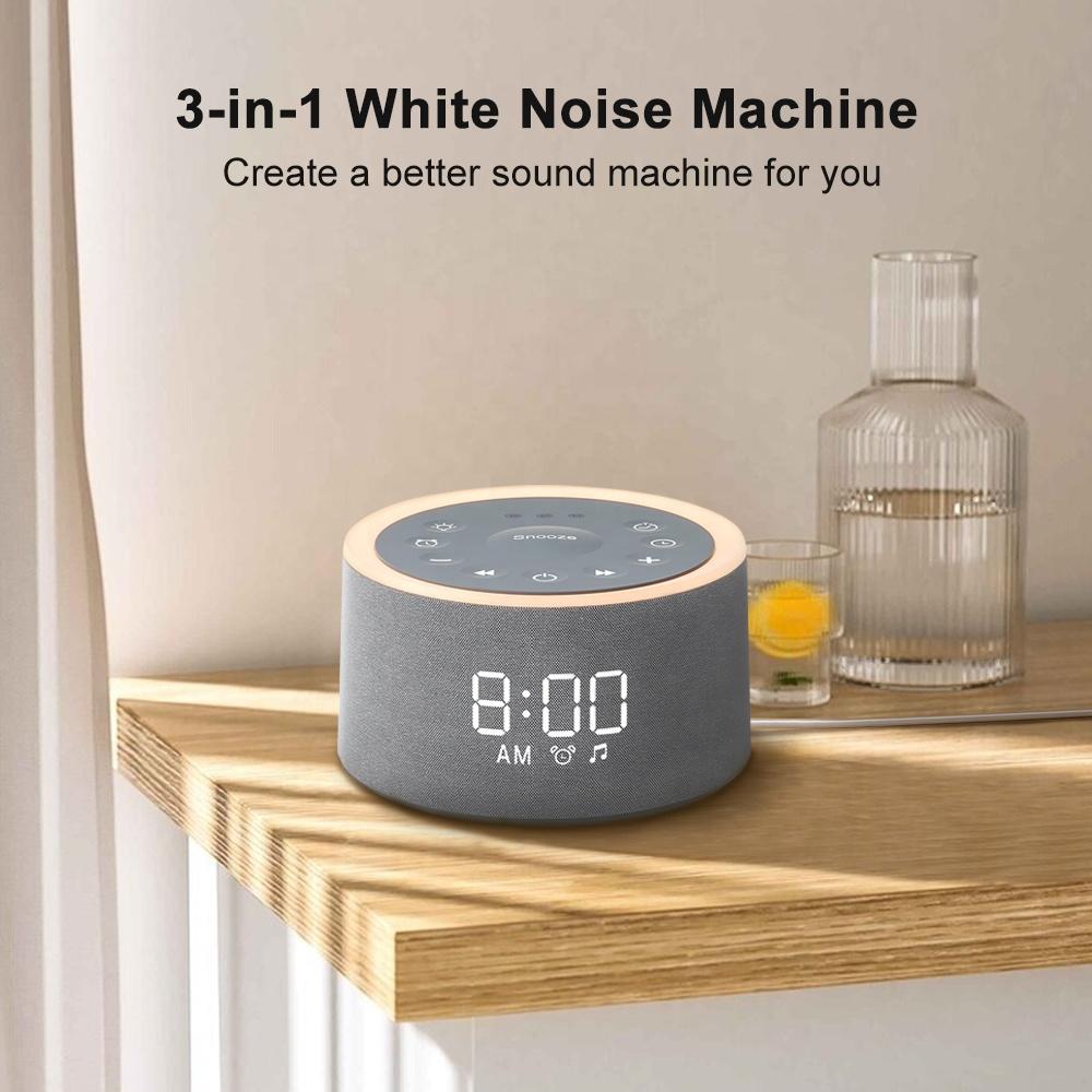 HiFiD 29 Soothing Sound Machine White Noise Machine 6 Soothing Wake Up Sounds Alarm Clock for Bedroom