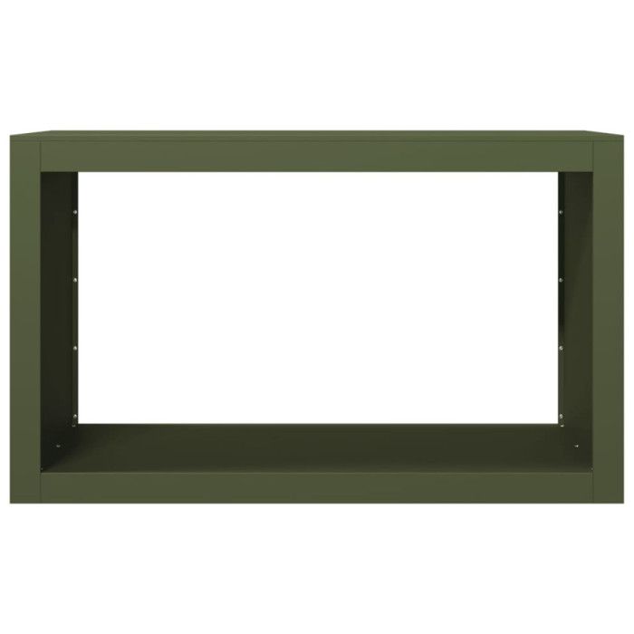 VidaXL Portant de bois de chauffage vert 100x40x60 cm acier, magasin de bûches, porte-bûches de cheminée, support de bûches, 850985