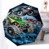 Monster Trucks, Off-Road Adventure Themed Automatic Opening and Closing Umbrella, Compact Travel Umbrella, Lightweight and Portable, Suitabl