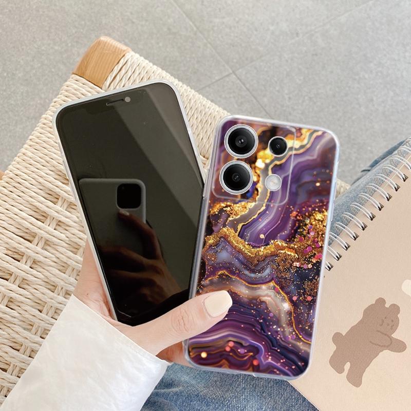 

Чехол с мраморным узором для iPhone Samsung A55 M34 S24 Xiaomi Redmi 13 Pro 14C Huawei Honor 200, противоударный бампер для телефона TPU, устойчивый к царапинам, прозрачная задняя крышка Redmi Note 13 4G