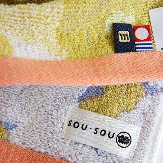 Marushin Face Towel Camellia Pattern Made in Japan Imabari Certified Towel 6165005600 SOU SOU 34×80cm