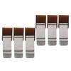 6Pcs PU Leather Retro Notebook Pen Loop Holder with Clamp Desk Supplies Notebook Accessories Brown
