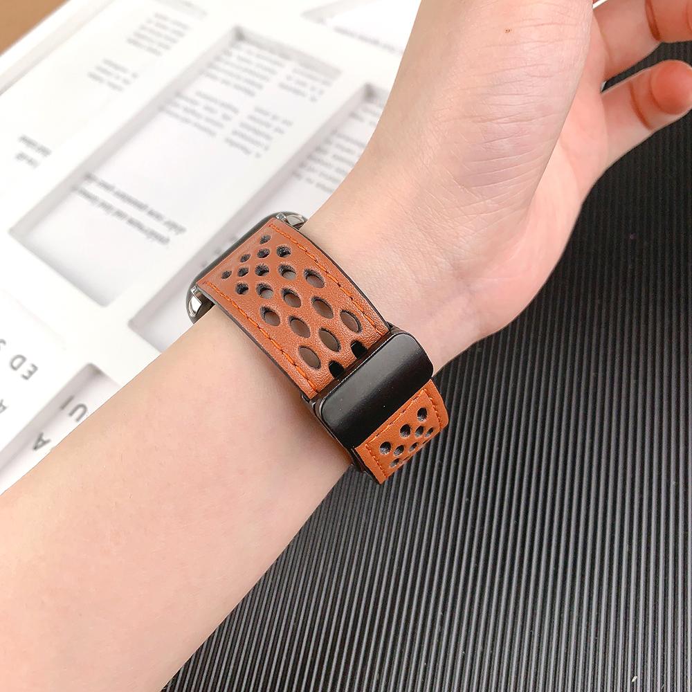 Silicone+Leather Strap For Apple Watch Ultra2 Band 49mm 45mm 41mm 40mm 44mm 42mm Magnetic Bracelet iWatch Series 9 8 7 SE 6 5 4 3