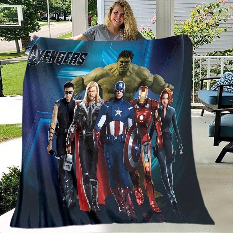 1 pièce Couverture Imprimée Avengers - Douce, Couverture Toutes Saisons pour Salon, Chambre, Cadeau Personnalisé avec Design Cartoon Adorable