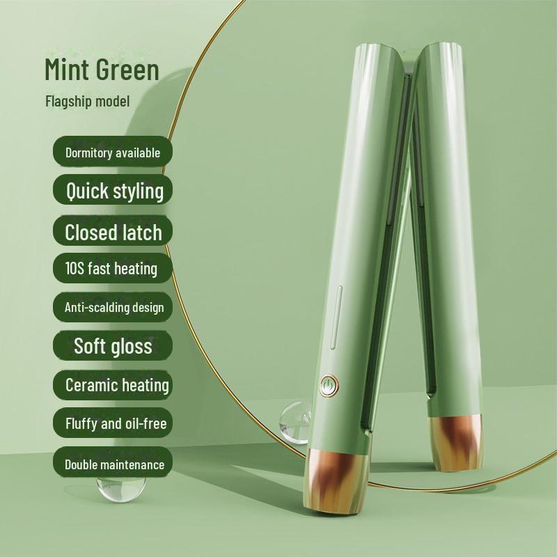 Mini Corn Curling Iron with Skull Pad for Fluffy Hair and Root Lift