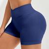 Women's Cross Waist Elastic Yoga Shorts with Peach Hip Design - Three-Quarter Length, Perfect for Running and Fitness