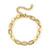 1 Piece Stylish Exquisite 18K Gold Plated 304 Stainless Steel Handmade Link Chain Bracelets For Women Gift 17cm(6.7") long