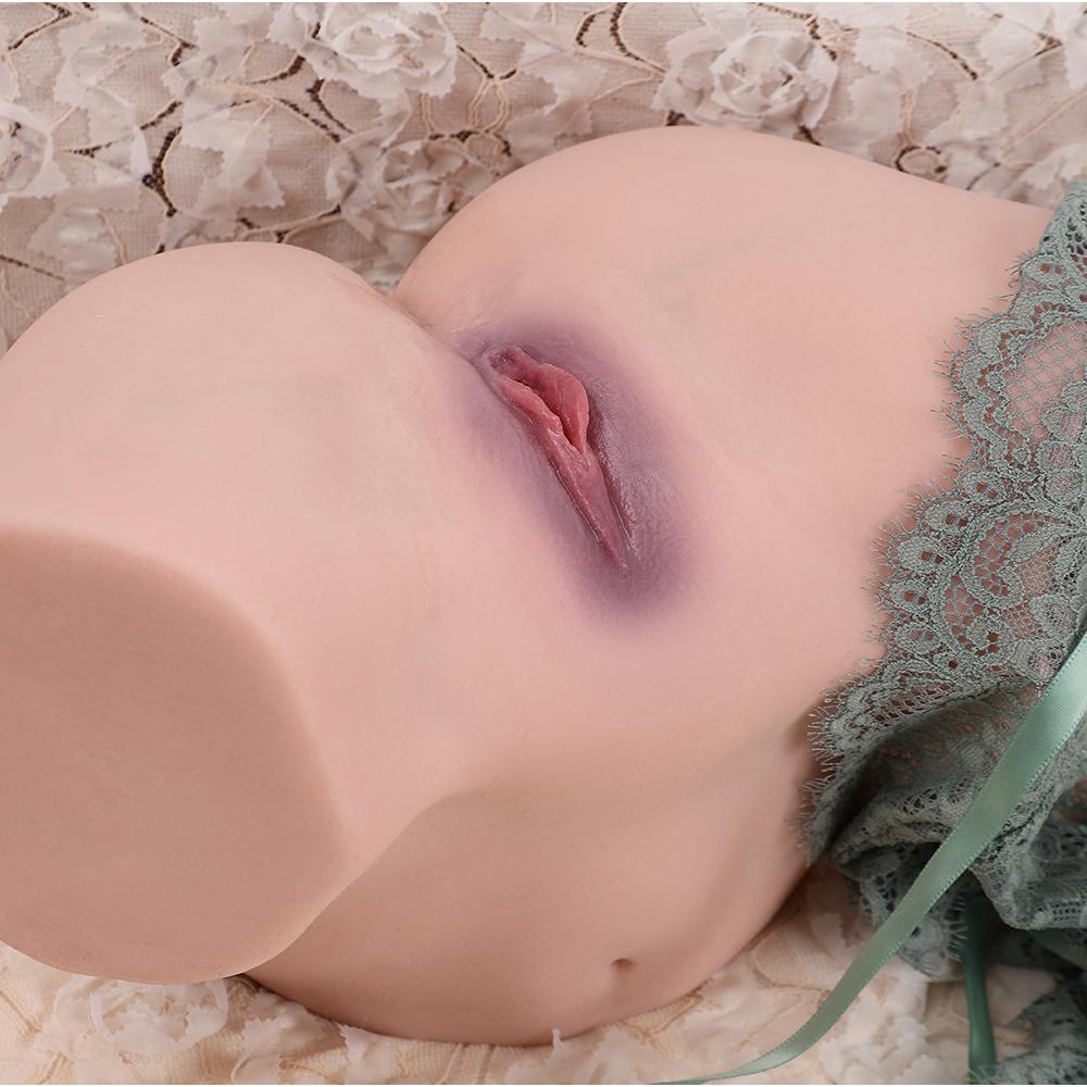 3,6KG Realistický kyčelní masturbátor pro muže - Design se 2 otvory (Hluboká Vagina & Pevný Anál) s 3D realistickou vagínou a zadkem&Ultrarealistický kyčel sexuální panny