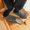 Cork Mules Slippers Men Women Close Toe Slippers Home Shoes Clogs Vintage Muller Slippers Arch Support