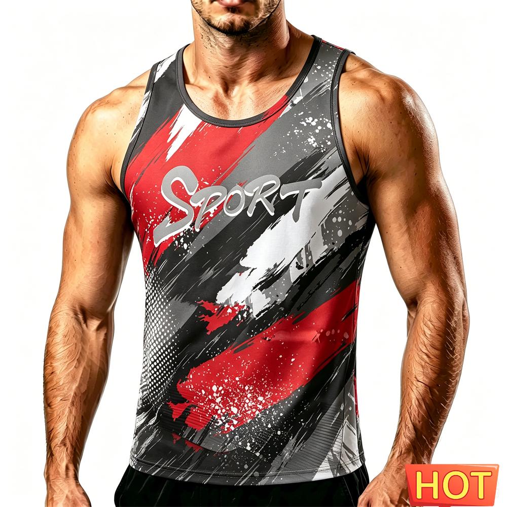Outdoor Football Sports Men's Tank Top Summer Quick Dry Training Vest Fashion Gym T-shirt Professional Running Sleeveless Shirt