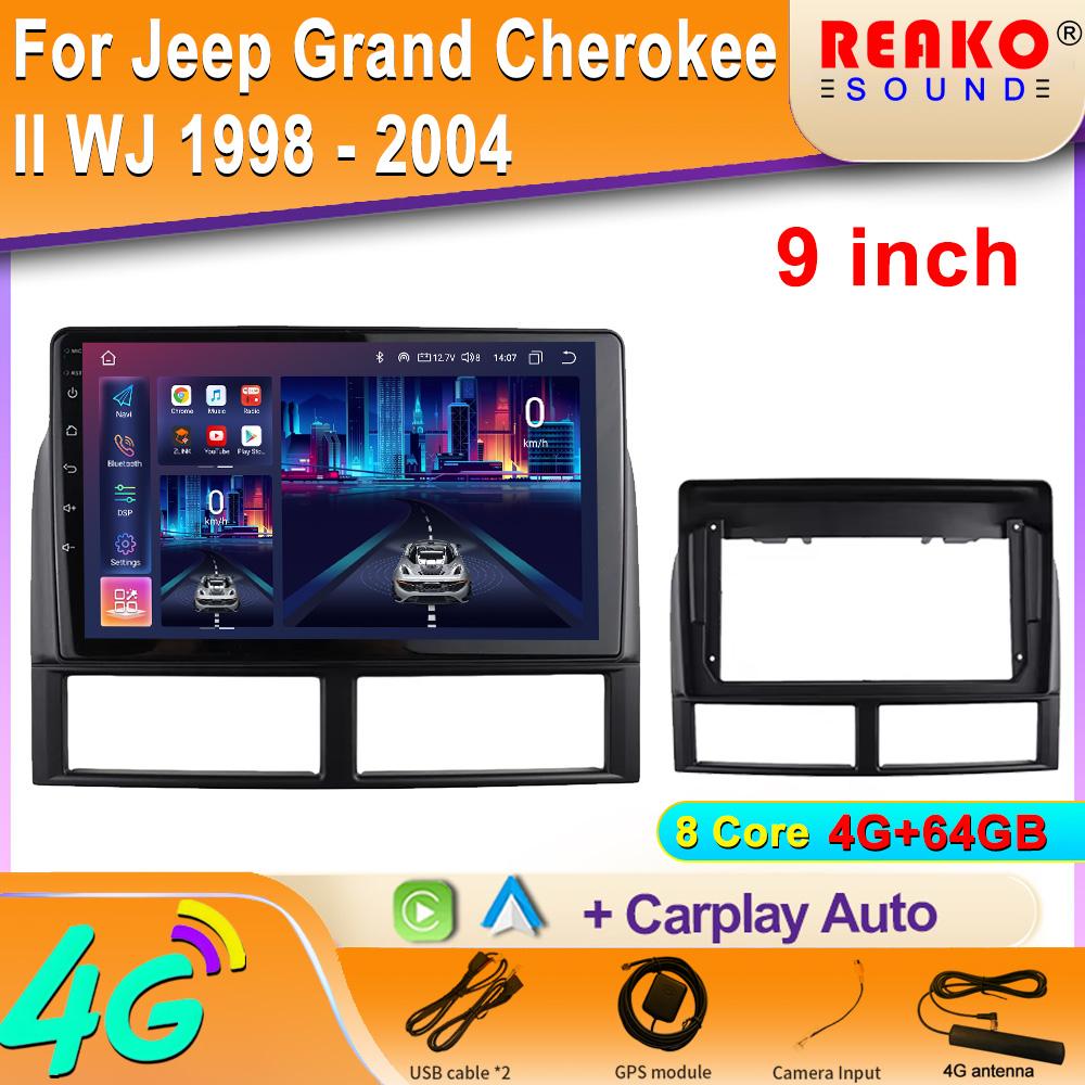 

Для Jeep Grand Cherokee II WJ 1998 - 2004 Екран монітора Android Автомобільний GPS Wi-Fi 4G Відео Авторадіо Навігація Стерео Радіо 8 core 4GB+64GB