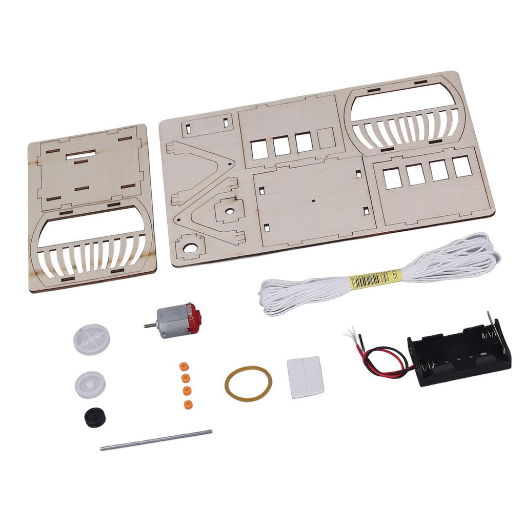 DIY Wooden Sightseeing Cable Car Wooden Science Experiment Toy Kit for Kids Christmas Birthday