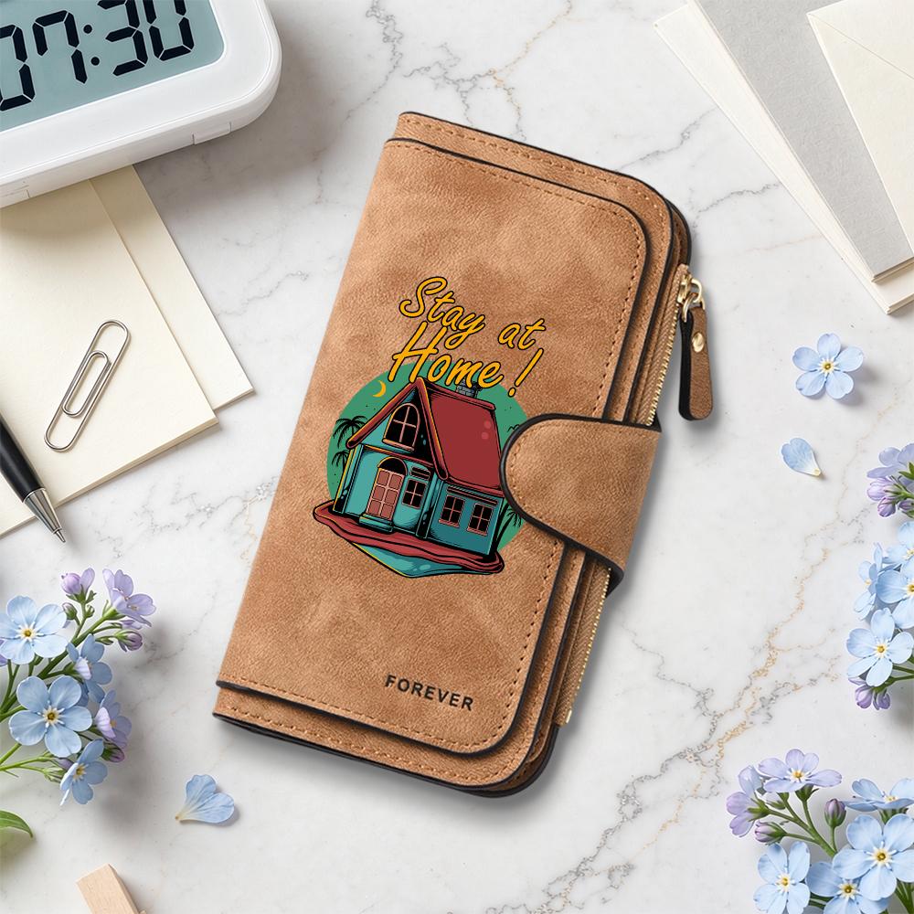 Cute Print Women's Long Wallet Fashion Portable Card Holder Daily Leisure Coin Purse