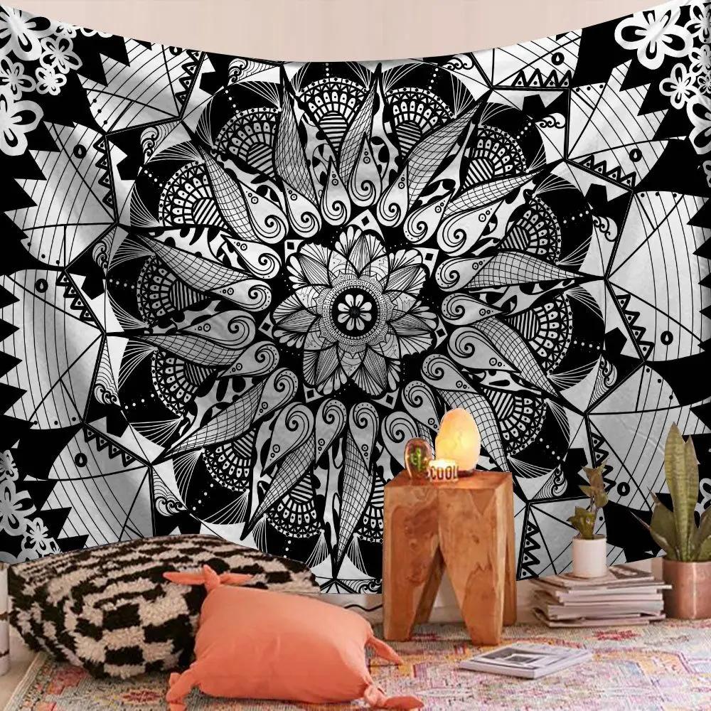 VIKAMA Vintage Ethnic Style Tapestry Elegant Printing Bohemian Style Bedroom And Living Room Decorative Tapestry