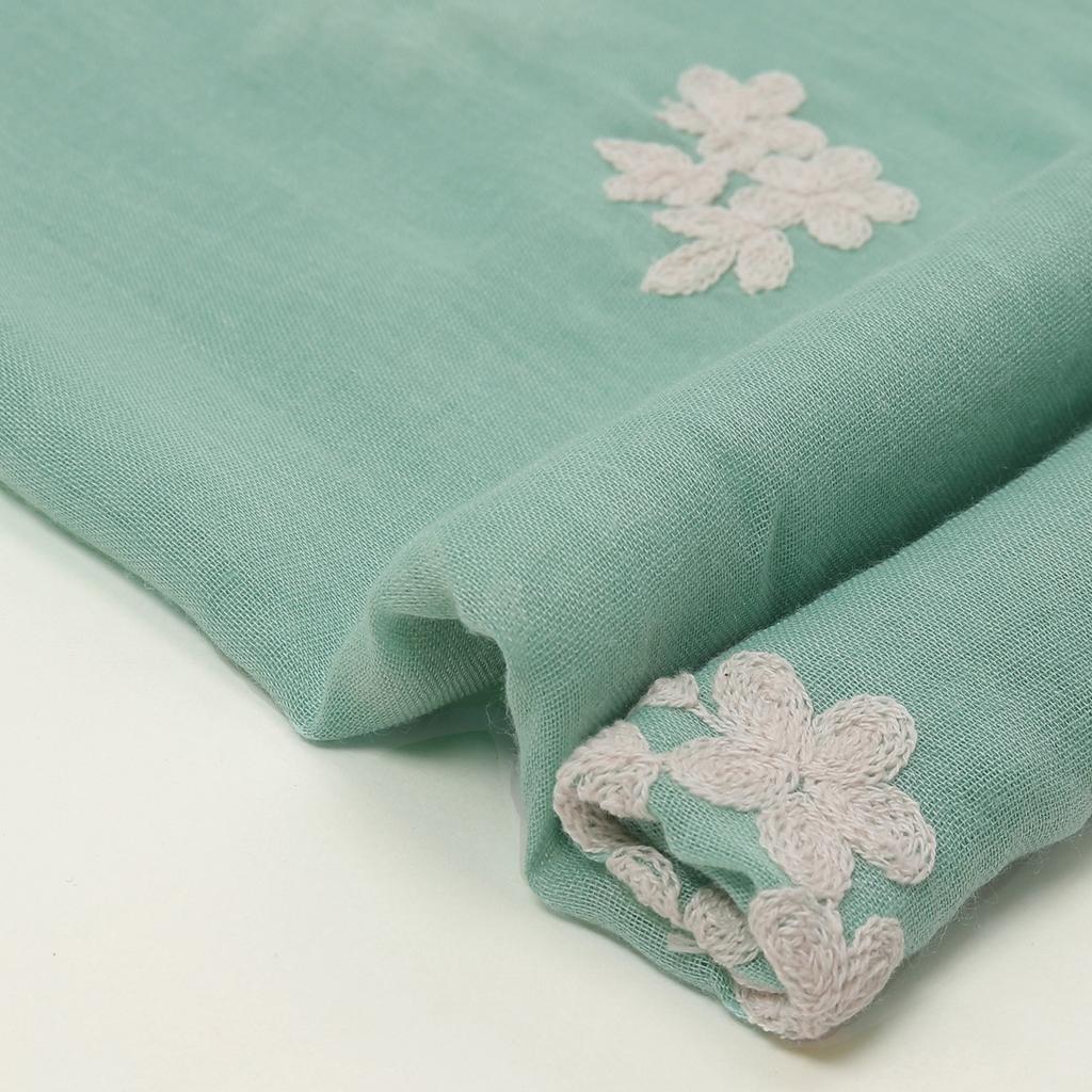 180*80cm Boho Cotton Scarf for Women Lightweight Floral Fashion Flower Scarves Cotton Feeling Shawl Wrap