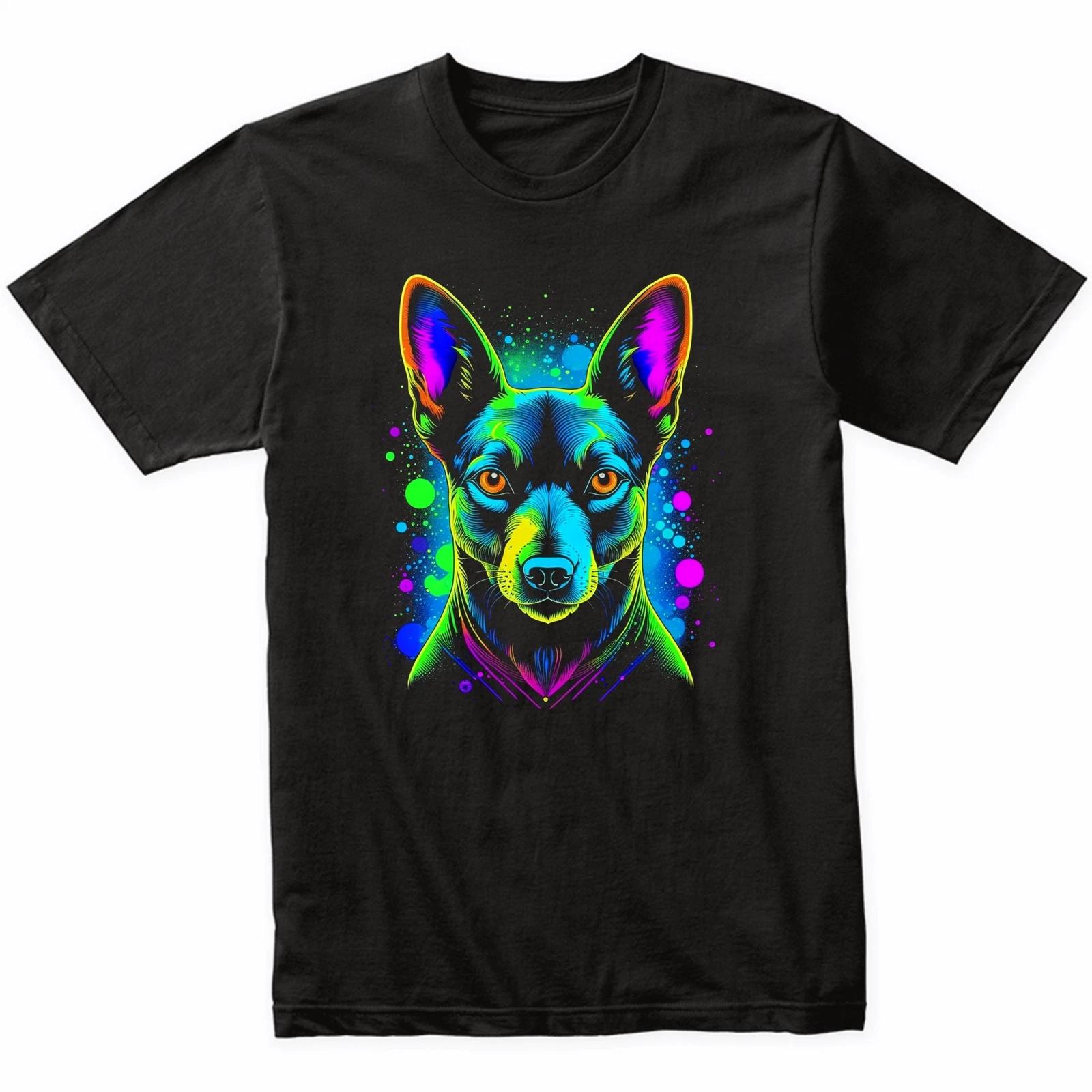 Basenji Psychedelic Dog Art T-Shirt - Basenji Owner Gift - Basenji Shirt S