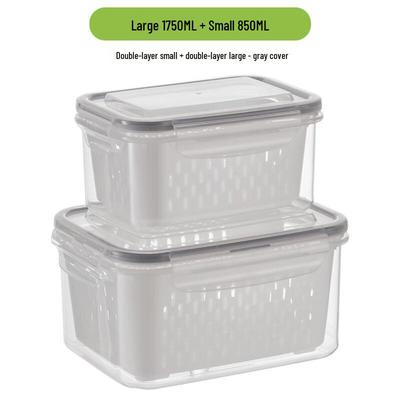 Doppelschichtiger Abtropfkorb im nordischen Stil Lebensmittelaufbewahrungsbox Set