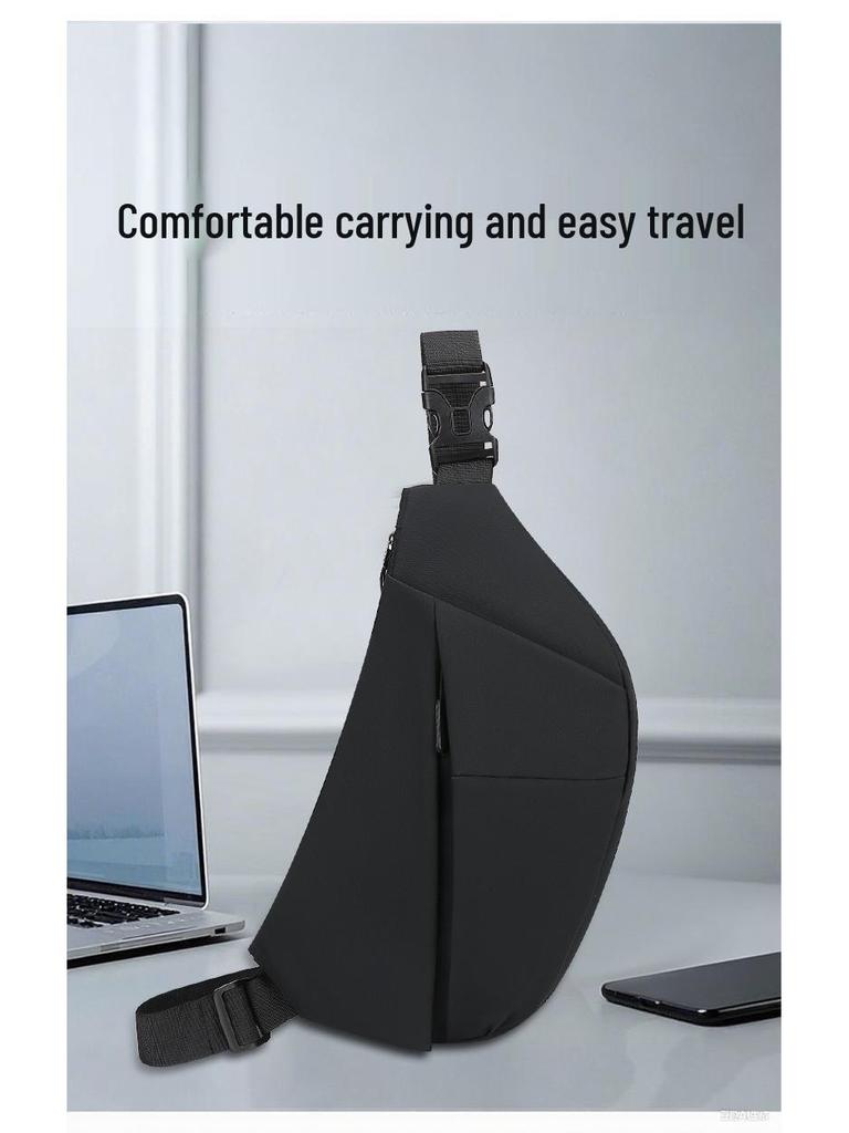 Men's Crossbody Bag: Stylish Cross-Border Single Shoulder Bag for Outdoor Sports, Cycling, Casual Travel, and Commute - High-End Chest Bag.