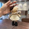 Cute Long-Legged Kitty Plush Pendant with Changeable Skirt - Ins Style Doll Keychain for Backpacks