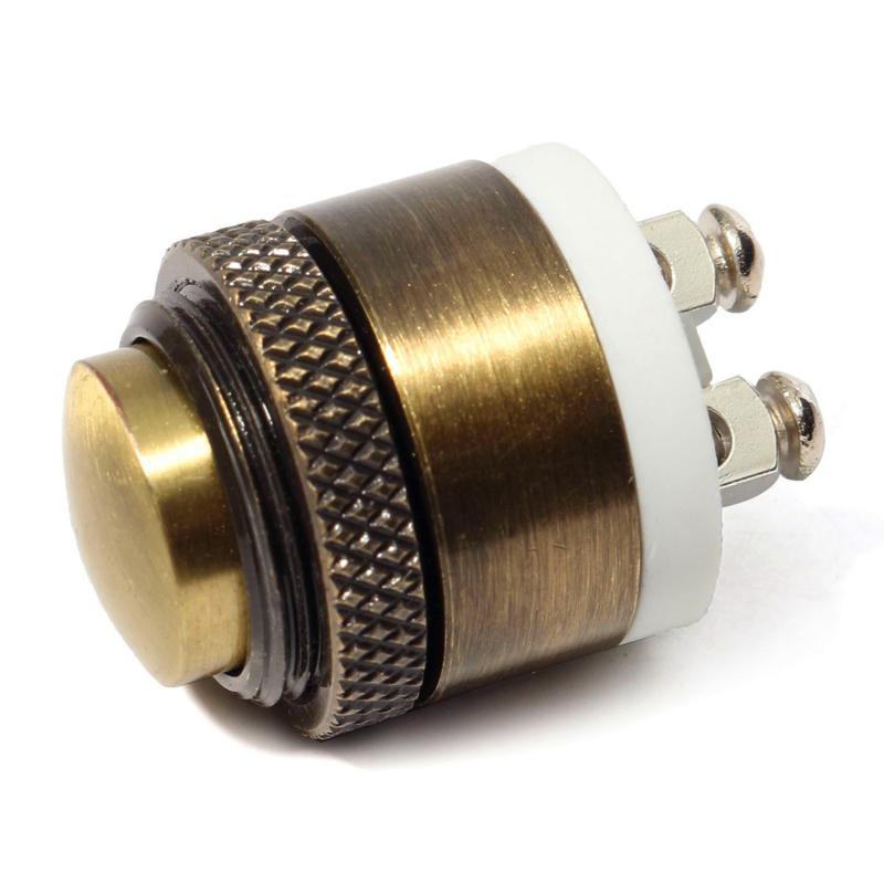 1.6 x 2.7cm Brass Metal Momentary Push Button Door Bell Doorbell Switch 16mm
