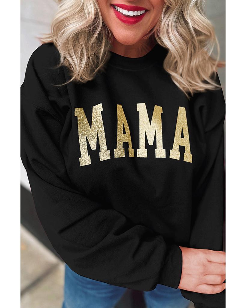 Azura Exchange MAMA Glitter Graphic Sweatshirt