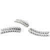 Sterling Silver 999 Wheat Ear Spacer Beads for DIY Bracelets - 3D Traditional Craft Pure Silver Jewelry Accessory.