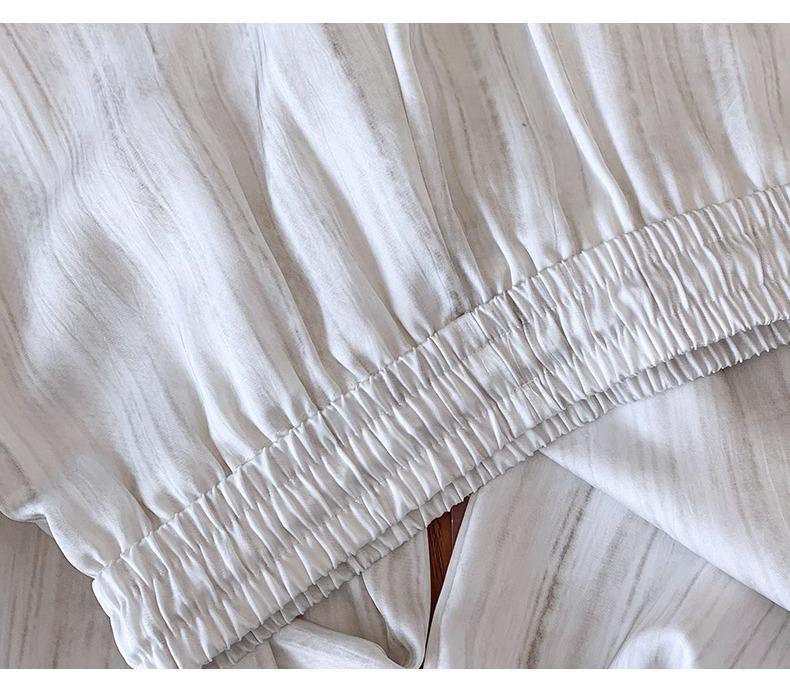 Women's Summer Breathable Wide-Leg High-Waisted Satin Pants with Sun Protection