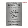 Daughter Love Heart Vintage Metal Plaque Sign Rustic Wall Art Home Bedroom Cafe Office Garage Decor