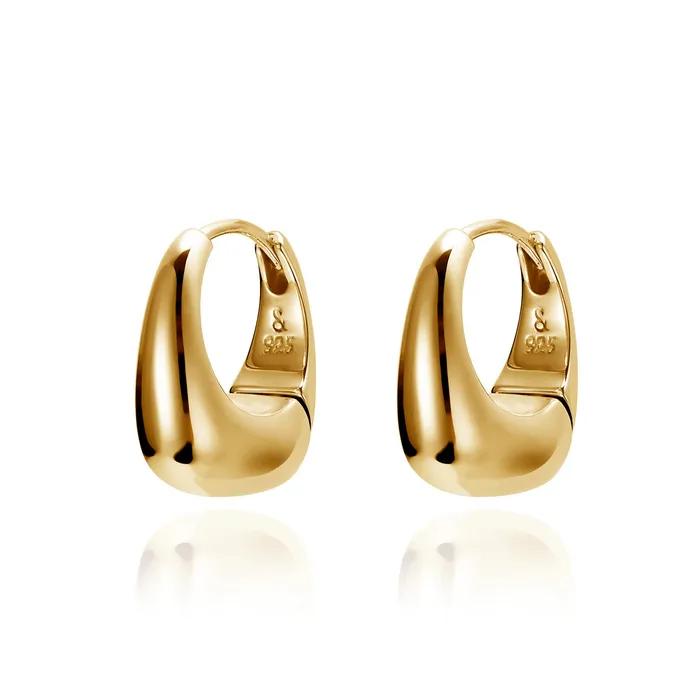TEAR DROP ONE TOUCH EARRING GOLD