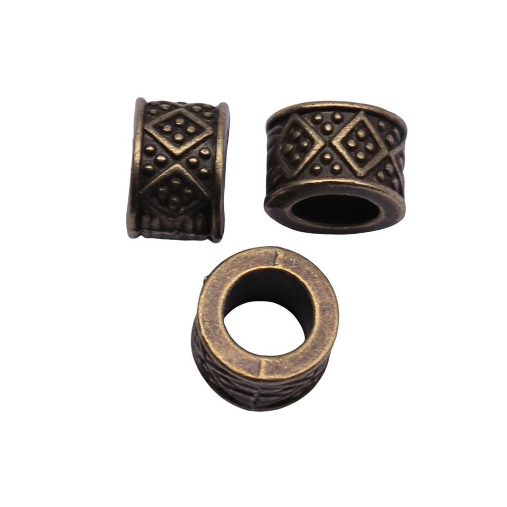 Multi Color Spacer Beads Ornate Metal Big Hole Beads For Jewelry Projects