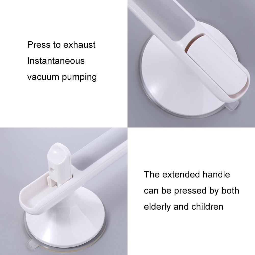 Non-slip Bathroom Grab Rails Super Large Suction Cups Barrier-free Handrail Shower Handle  Disabled