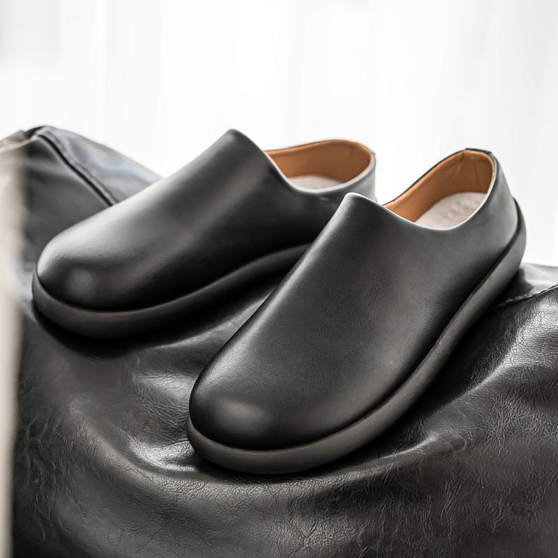 Outdoor Half Slippers for Men Comfortable Slip On Man Loafers Breathable Lightweight Casual Shoes Soft Sole Lazy Walking Shoes