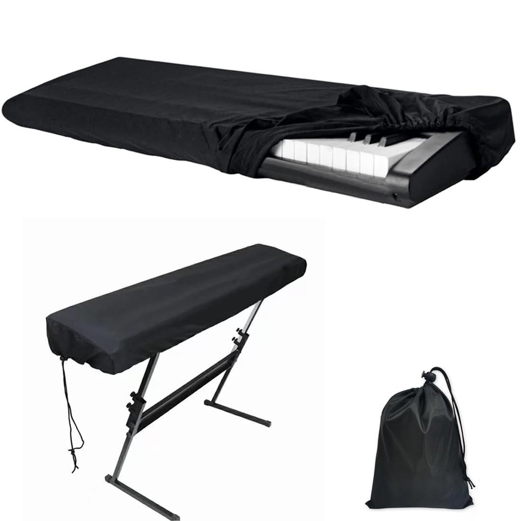 Hasiro Piano Cover 88 Cloth Electronic Piano Keyboard Cover Dustproof Lightweight Keyboard Case Storage Black 88 Keys