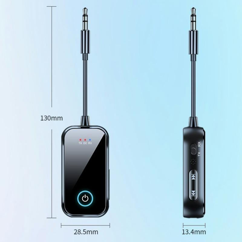 Bluetooth 5.4 Audio Transmitter and Receiver 2 In 1 Wireless 3.5mm Aux Audio Adapter Bluetooth Transmitter for TV Car Headphones