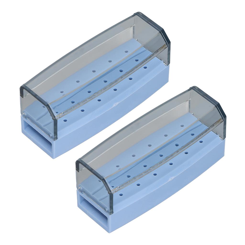 2pcs Dental   Holder Box 18 Holes   Cleaning Autoclavable Case   for Dentist Laboratory