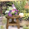 Mini-Größe Mini-Holzhocker Runder Blumenständer Dekoratives Bonsai-Regal Wohnzimmer
