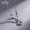 S925 Sterling Silver Heart Pendant Necklace - Korean Clavicle Chain for Women, Simple Student Accessory with Celebrity Style