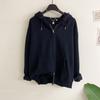 Honey J Unisex Loose Fit Hoodie Zip Up 4color Delbonin