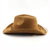 Suede Western Cowboy Hat for Men Women Vintage Rolled Brim Felt Jazz Hats Outdoor Travel Knight Hats