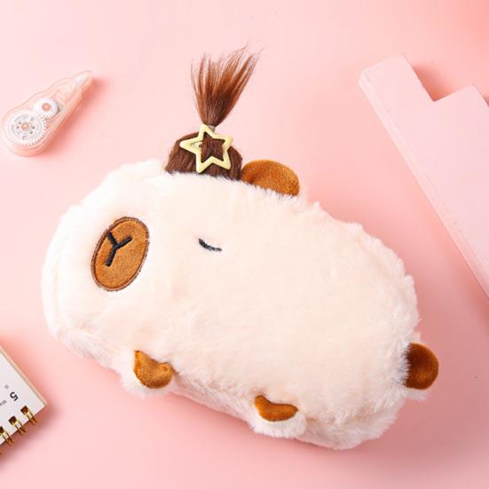 Capybara Pencil Case for Boys Girls High Capacity Stationery Bag for Middle School Students Multi-layer Pen Holder Box