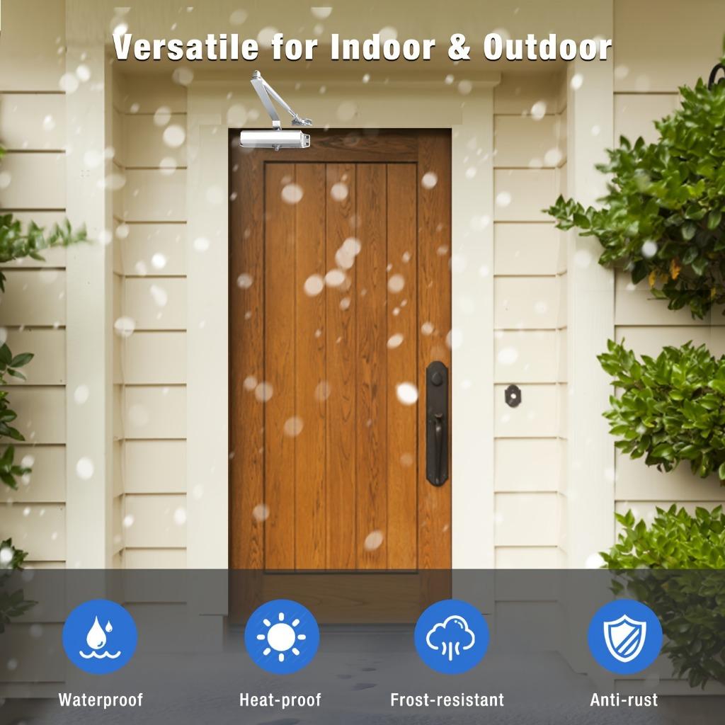 Automatic Door Closer - Matte Metal Finish, Touch & Remote Control, Hardware, Durable Metal Material, for Home/Office Use