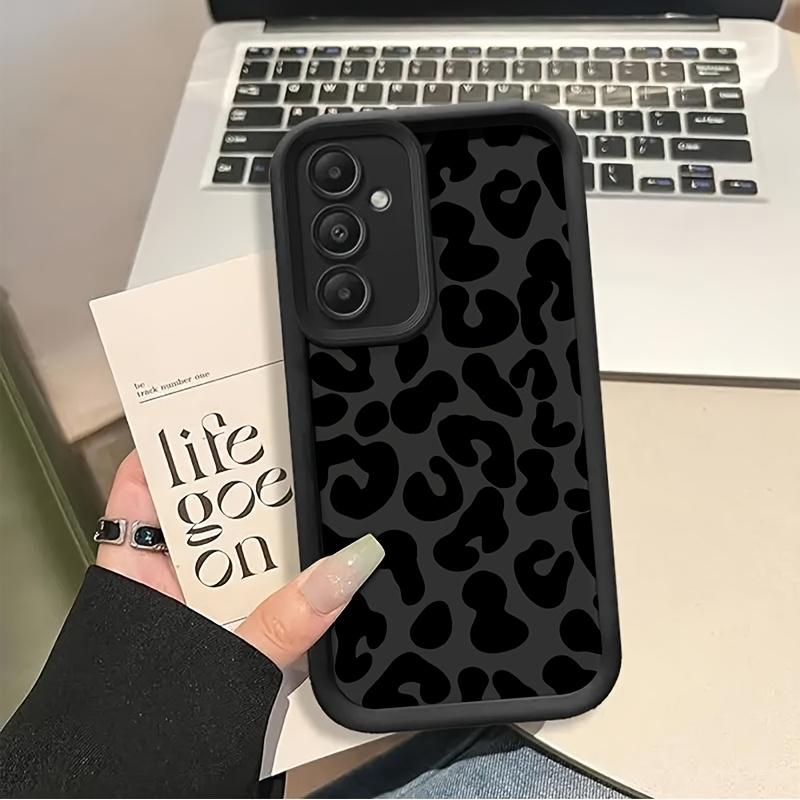 Black Large Leopard Print Phone Case Suitable for Samsung for Galaxy S26 S25 S24 S22 S21 S20 FE Ultra Plus5Ganti Drop Back Cover